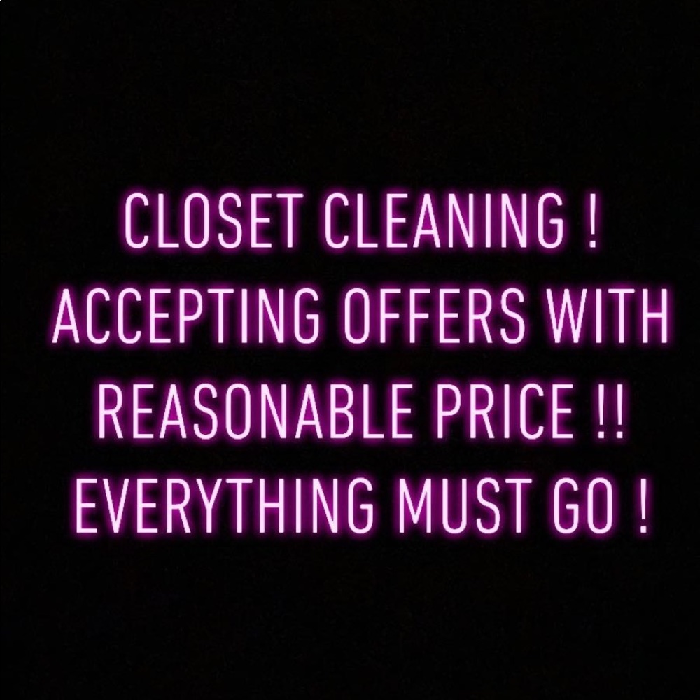 EVERYTHING MUST GO !! closet cleaning